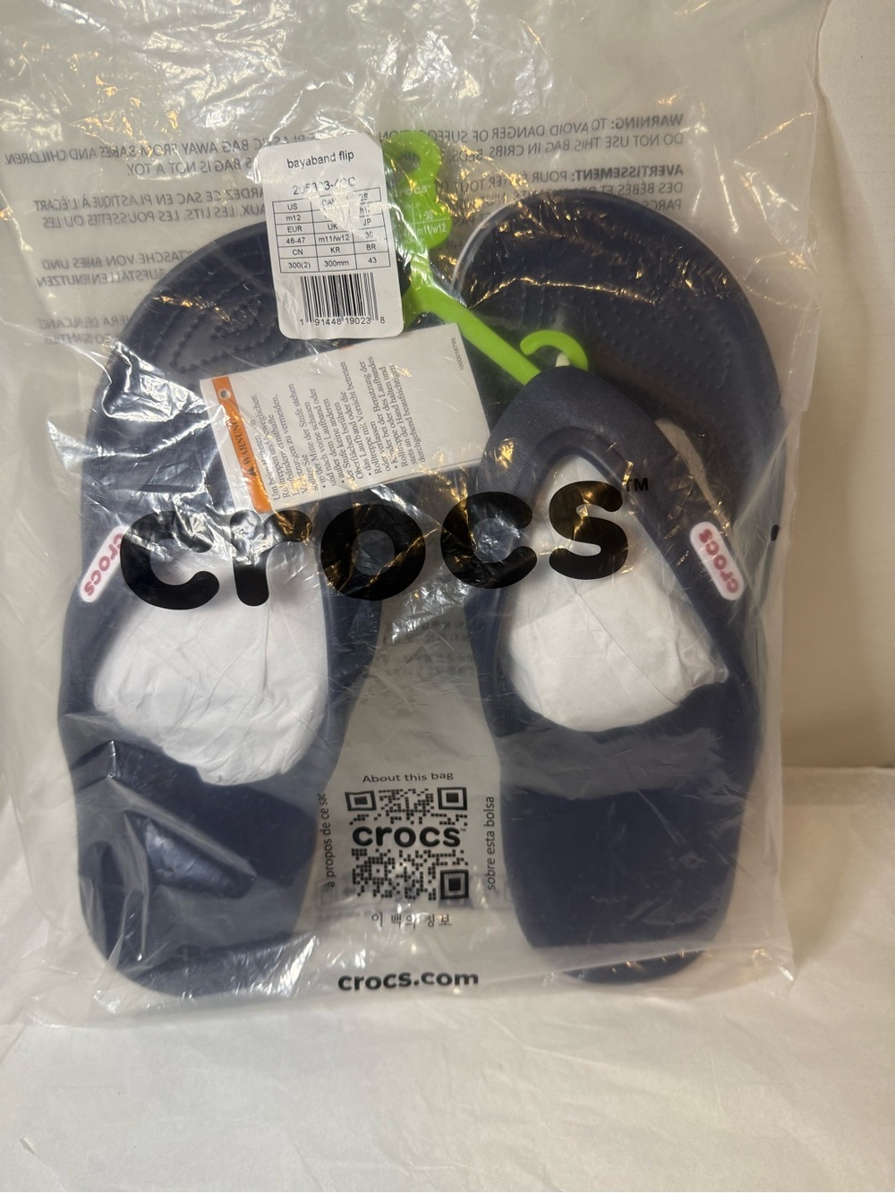 Crocs Navy Red & White Classic Clogs